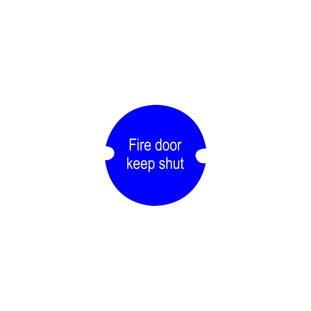 Stainless Steel Circular Sign - Fire Door Keep Shut 76mm Satin Each 1 Stainless Steel Circular Sign - Fire Door Keep Shut 76mm Satin Each