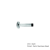 Projecting Door Stop - Stainless Steel 80 X 22mm Satin Each 3 Projecting Door Stop - Stainless Steel 80 X 22mm Satin Each