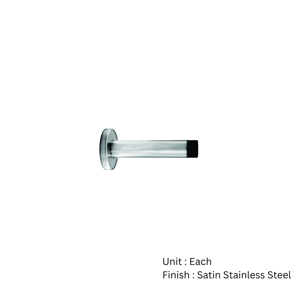 Projecting Door Stop - Stainless Steel 80 X 22mm Satin Each 2 Projecting Door Stop - Stainless Steel 80 X 22mm Satin Each
