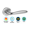 Lincoln Round Rose Latch To En1906 (Part 3) -127mm x 52mm Set - Available in Multiple Finishes 5 Lincoln Round Rose Latch To En1906 (Part 3) -127mm x 52mm Set - Available in Multiple Finishes