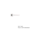Aluminium Round Rose Latch Round Bar 19mm Satin Anodised Set 3 Aluminium Round Rose Latch Round Bar 19mm Satin Anodised Set