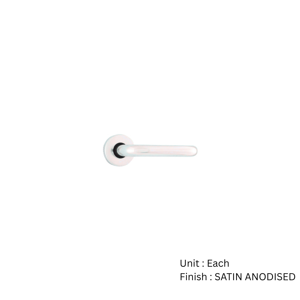 Aluminium Round Rose Latch Round Bar 19mm Satin Anodised Set 2 Aluminium Round Rose Latch Round Bar 19mm Satin Anodised Set