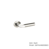 Alnwick Round Rose Latch Polished/Satin Chrome and Matt Black Set 4 Alnwick Round Rose Latch Polished/Satin Chrome and Matt Black Set