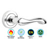 Berkeley Round Rose Latch To En1906 (Part 3) - 117mm x 52mm x10mm Set - Available in Multiple Finishes 5 Berkeley Round Rose Latch To En1906 (Part 3) - 117mm x 52mm x10mm Set - Available in Multiple Finishes