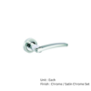Woodcroft Round Rose Latch Other Chrome / Satin Chrome Set 3 Woodcroft Round Rose Latch Other Chrome / Satin Chrome Set