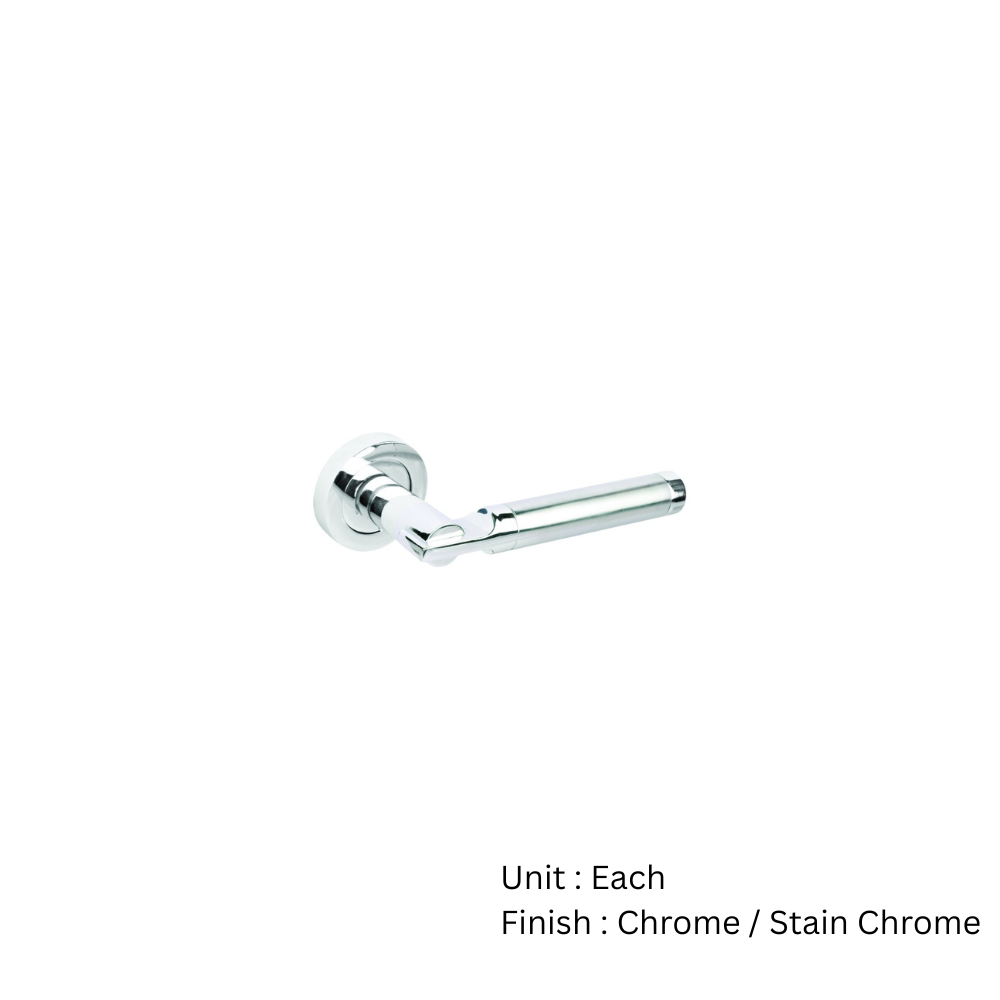 Hever Round Rose Latch Other Chrome / Satin Chrome Set 2 Hever Round Rose Latch Other Chrome / Satin Chrome Set