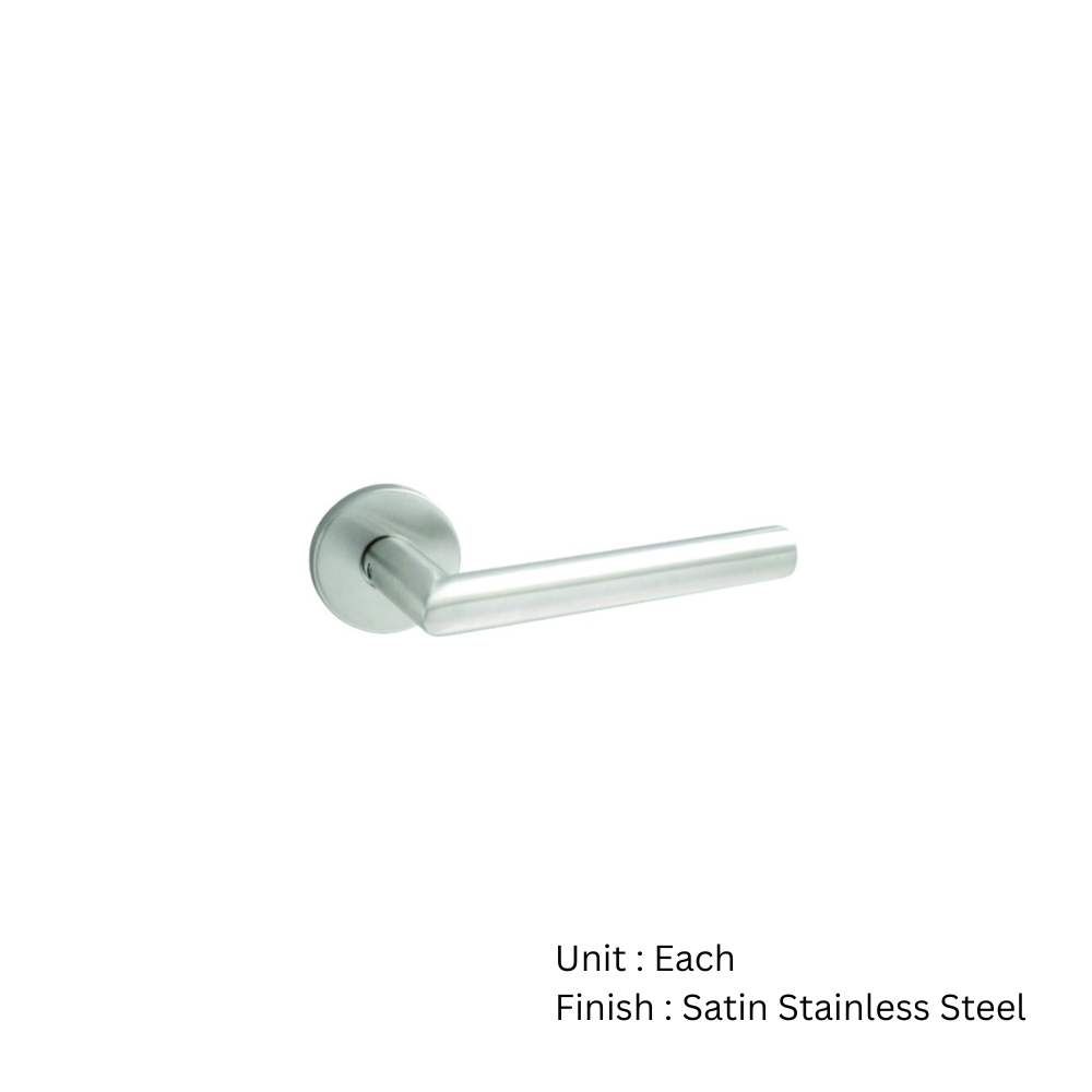 Stainless Steel Round Rose Latch - Mitred Satin Stainless Set 2 Stainless Steel Round Rose Latch - Mitred Satin Stainless Set