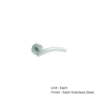 Stainless Steel Round Rose Latch - Arched Satin Stainless Set 3 Stainless Steel Round Rose Latch - Arched Satin Stainless Set