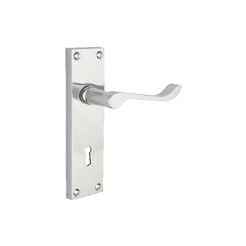 Contract Vict Scroll Lock Furniture - Zinc Polished Electro Brass Set 1 Contract Vict Scroll Lock Furniture - Zinc Polished Electro Brass Set