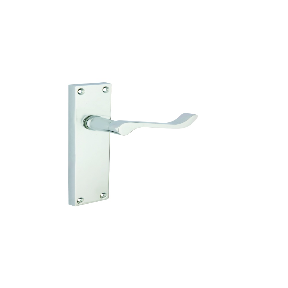 Contract Vict Scroll Latch Furniture - Zinc Satin Chrome Set 1 Contract Vict Scroll Latch Furniture - Zinc Satin Chrome Set