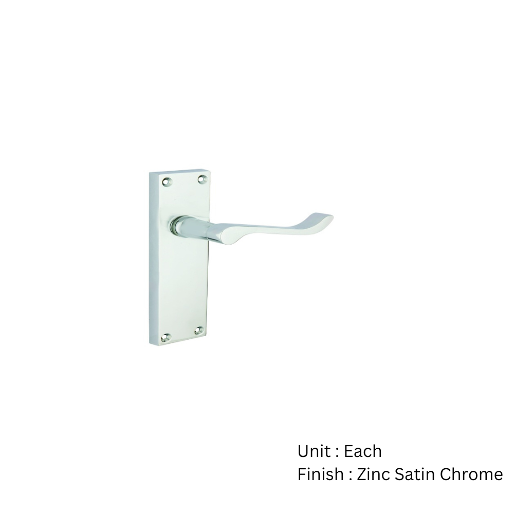 Contract Vict Scroll Latch Furniture - Zinc Satin Chrome Set 2 Contract Vict Scroll Latch Furniture - Zinc Satin Chrome Set
