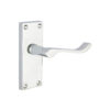 Contract Vict Scroll Latch Furniture - Zinc Chrome Plated Set