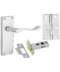 Contract Victorian Scroll Internal Latch Pack - Zinc Chrome Plated Pack