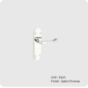 Shaped Scroll Latch Furniture (Carisbrooke) To En1906 (Pt3) Polished Chrome Set