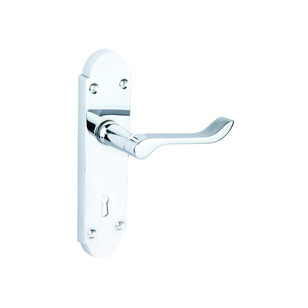Carisbrooke Lock Furniture To En1906 Part 3 - Polished Chrome and Satin Nickle Set 1 Carisbrooke Lock Furniture To En1906 Part 3 - Polished Chrome and Satin Nickle Set