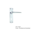 Brunel Lock Furniture Polished And Anodised Set 3 Brunel Lock Furniture Polished And Anodised Set