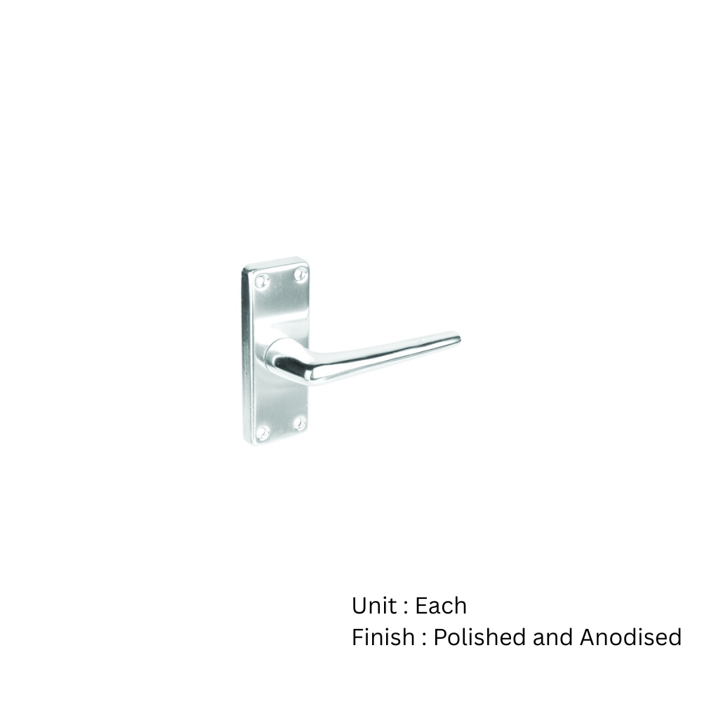Brunel Latch Furniture Polished And Anodised Set 2 Brunel Latch Furniture Polished And Anodised Set