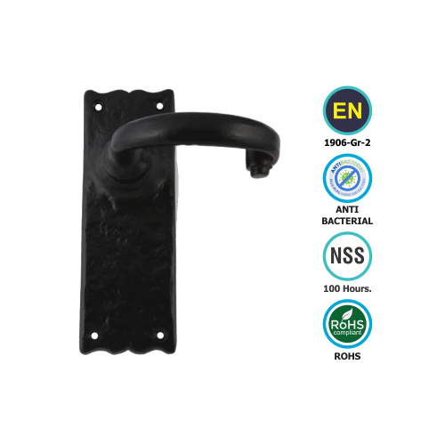 Black Antique Traditional Latch Furniture - Ludlow Epoxy Black Set 2 Black Antique Traditional Latch Furniture - Ludlow Epoxy Black Set