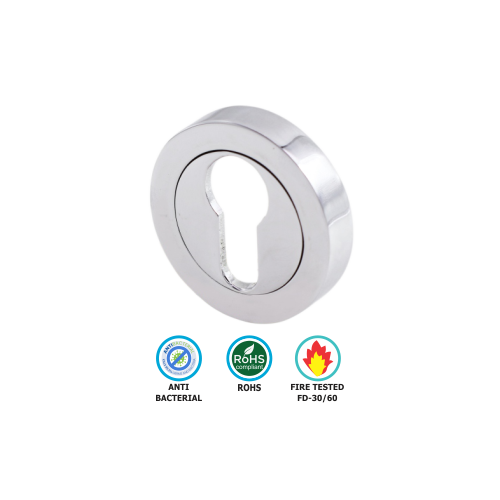 Euro Profile Escutcheon - Pack Of 2 52mm Antique Brass Pair 2 Euro Profile Escutcheon - Pack Of 2 52mm Antique Brass Pair