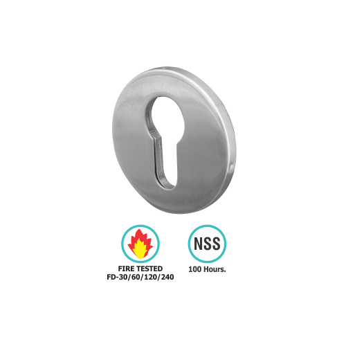 Euro Profile Escutcheon - Pack Of 2 52mm Satin Stainless Pack 2 Euro Profile Escutcheon - Pack Of 2 52mm Satin Stainless Pack