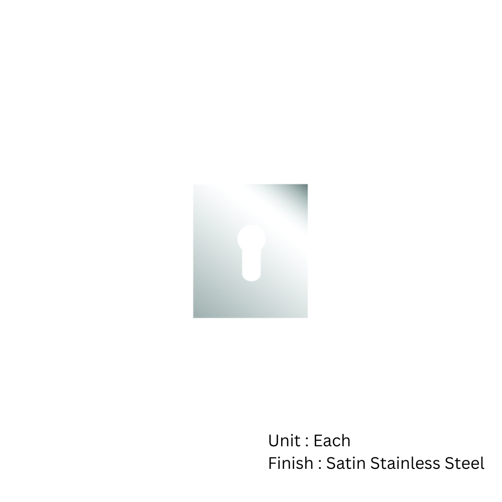 Repair Escutcheon - Stainless Steel Stick On - Euro Prof 47.5 X 65.5 X 1.5 Satin Stainless Each 2 Repair Escutcheon - Stainless Steel Stick On - Euro Prof 47.5 X 65.5 X 1.5 Satin Stainless Each
