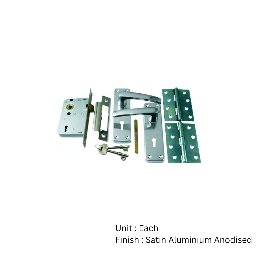Aluminum Whitworth 3 Lever Lock (100mm Hinges) Satin Anodised Set 2 Aluminum Whitworth 3 Lever Lock (100mm Hinges) Satin Anodised Set