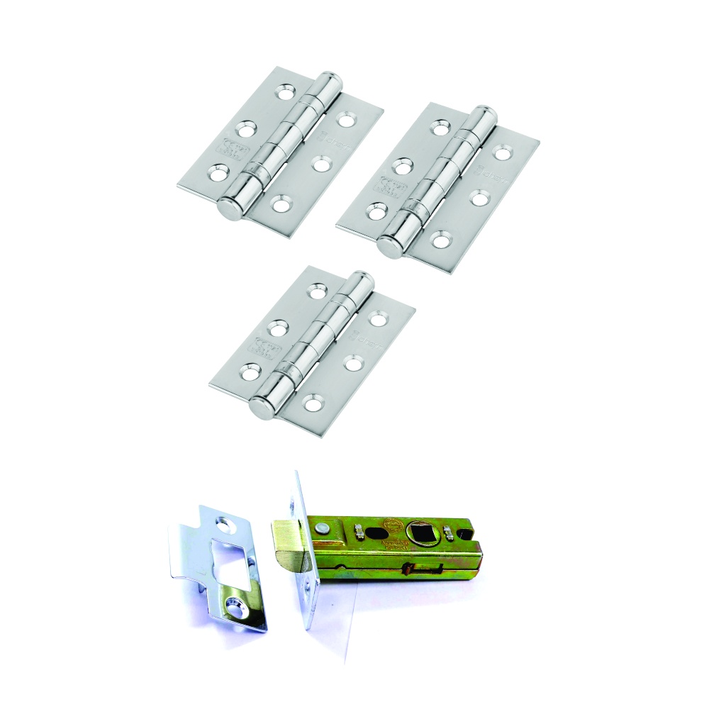 CE Fire Door Pack - 1½ Pair 451 BB / Tubular Latch (76mm) 1 CE Fire Door Pack - 1½ Pair 451 BB / Tubular Latch (76mm)