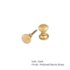 Victorian Rim Knob Set 53mm Polished Electro Brass Set 3 Victorian Rim Knob Set 53mm Polished Electro Brass Set