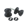 Plastic Rim/Mortice Knob Set 53mm Black Set