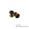 Rosewood Bun Wooden Mortice Knob 55mm Antique Brass Plate Set 3 Rosewood Bun Wooden Mortice Knob 55mm Antique Brass Plate Set