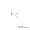 Aluminium Casement Fastener Other Satin Anodised Each 3 Aluminium Casement Fastener Other Satin Anodised Each