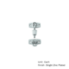 Zinc Diecast A1 Sash Fastener 62 x 45mm with Bright Zinc Plated and Electro Brass Each 3 Zinc Diecast A1 Sash Fastener 62 x 45mm with Bright Zinc Plated and Electro Brass Each