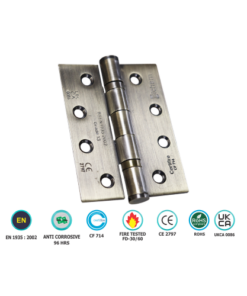 Stainless Steel Ball Bearing Hinge - Pair - Ce13 100 X 76 X 3mm with Multiple Finish