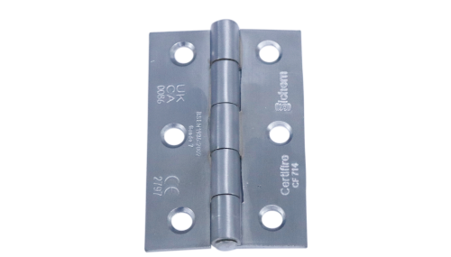 Stainless Steel Ball Bearing Hinge - 6 Pair C/W Intumescent 100 X 76 X 3mm Satin 6 Pair 1 Stainless Steel Ball Bearing Hinge - 6 Pair C/W Intumescent 100 X 76 X 3mm Satin 6 Pair