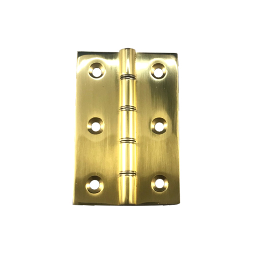 Double Steel Washered Brass Butt Hinge - Pair Polished Brass with Different Sizes Pack 1 Double Steel Washered Brass Butt Hinge - Pair Polished Brass with Different Sizes Pack