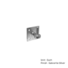 Hook On Plate 100 X 100 X 19mm Galvorite Silver Each 3 Hook On Plate 100 X 100 X 19mm Galvorite Silver Each