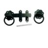 Steel Gate Latch Plain Ring Handle 127mm Bright Zinc Plated Set