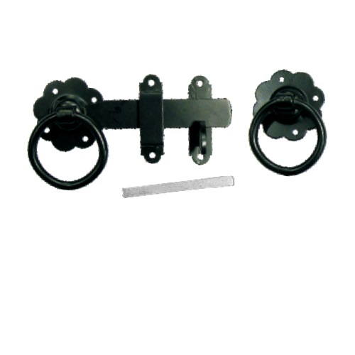 Steel Gate Latch Plain Ring Handle 127mm Bright Zinc Plated Set 1 Steel Gate Latch Plain Ring Handle 127mm Bright Zinc Plated Set