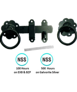 Ring Gate Latch - Plain Ring - Prepack 150mm Galvorite Silver Set