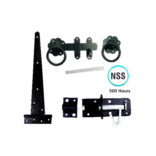 Single Gate Set With Ring Gate Latch, Tee Hinges and Pad Bolt 400mm / 127mm Set 3 Single Gate Set With Ring Gate Latch, Tee Hinges and Pad Bolt 400mm / 127mm Set