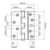 Composite Door Hinge 3 HS Hardware