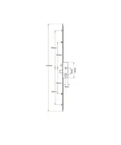 Alternative view of Cobra Latch Deadbolt 2 Rollers 2 Mushrooms Split Spindle Multipoint Door Lock