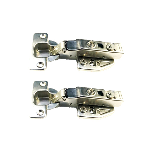 Soft Close 90 Deg Hinge Clip-On - Plate 35mm Nickel Plated Pair 1 Soft Close 90 Deg Hinge Clip-On - Plate 35mm Nickel Plated Pair