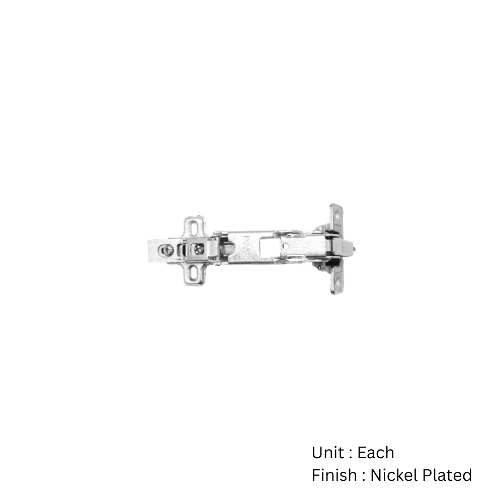 Sprung Cabinet Hinge 165 Degree Clip-On Plate 35mm Nickel Plated Pair 2 Sprung Cabinet Hinge 165 Degree Clip-On Plate 35mm Nickel Plated Pair