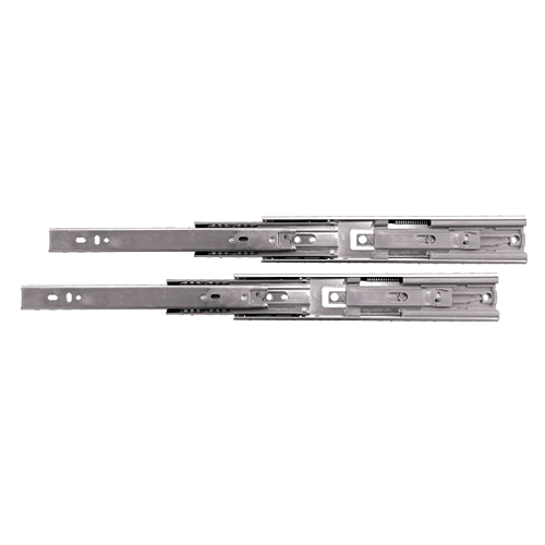 Draw Runner - Push To Open Ball Bearing - Bright Zinc Plated Pair 1 Draw Runner - Push To Open Ball Bearing - Bright Zinc Plated Pair