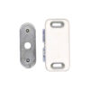 Magnetic Catch White and Brown Finish Each