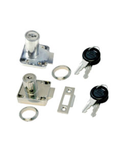 Cylinder Drawer Lock 19mm Dia. 38mm Chrome Plated Each