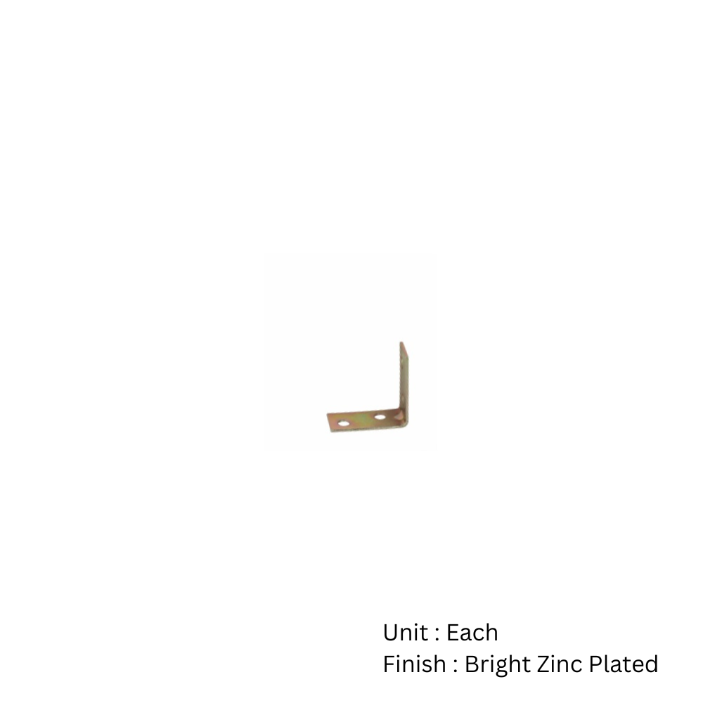 Corner Brace - Prepack 8 25mm Bright Zinc Plated Pack 2 Corner Brace - Prepack 8 25mm Bright Zinc Plated Pack