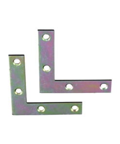 Corner Plate X 25 100mm Bright Zinc Plated 25
