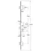 Thunderbolt Latch 5 Deadbolts Flat 16mm or 20mm Faceplate Lift Lever Multipoint Door Lock 3 HS Hardware